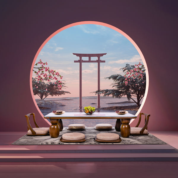 Japanese pattern dining Table Set