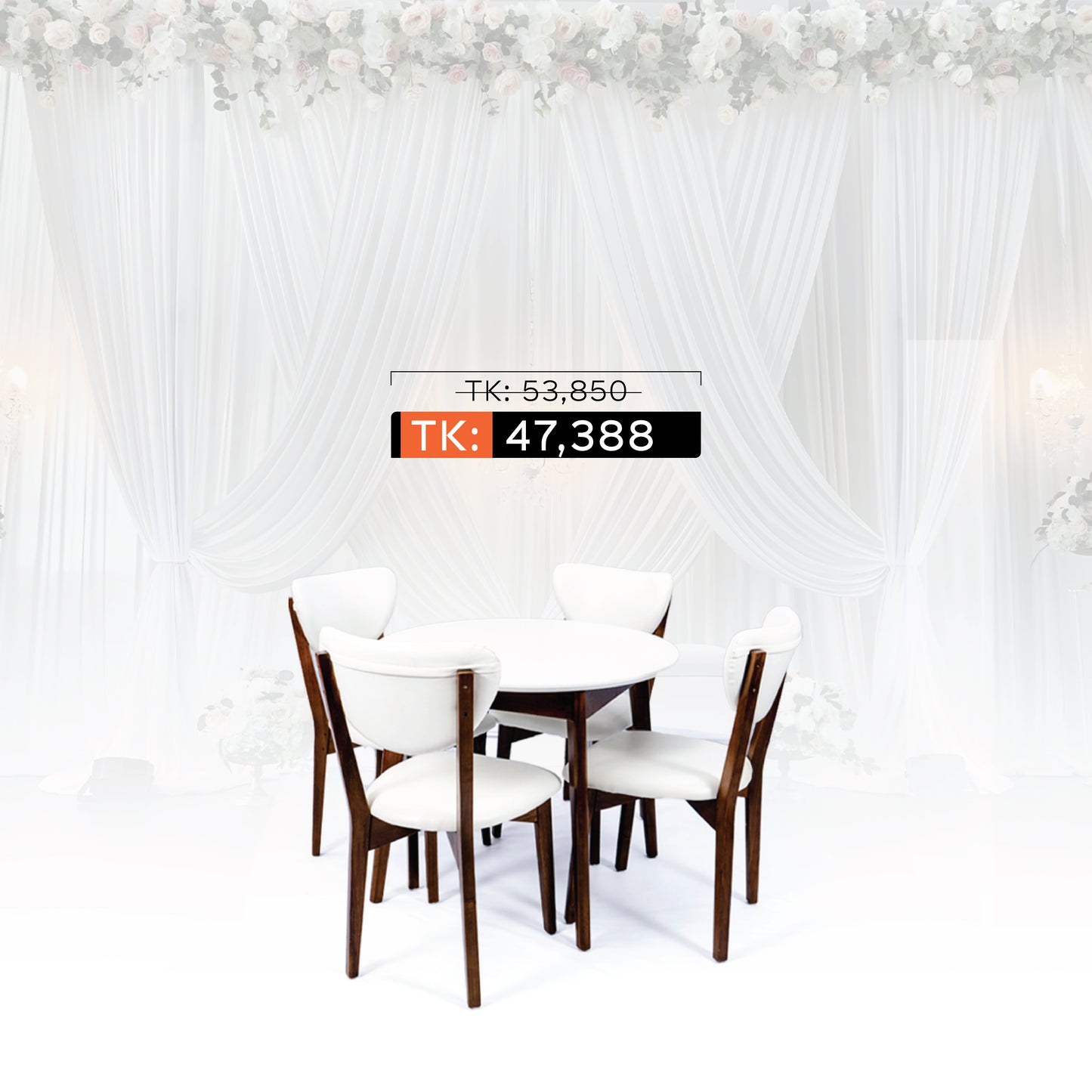 4 pax -Round Dining Table Set