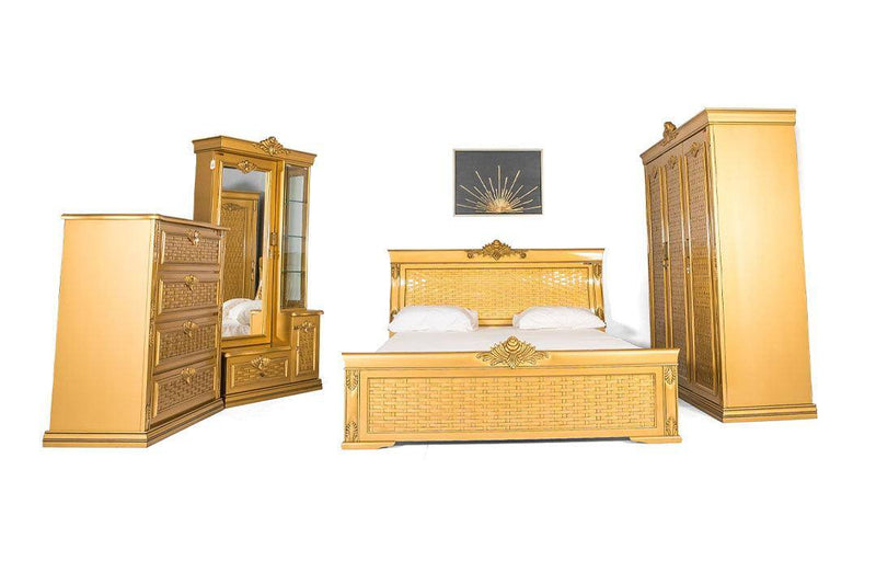 Four Items Contemporary Orion Bed Room Set